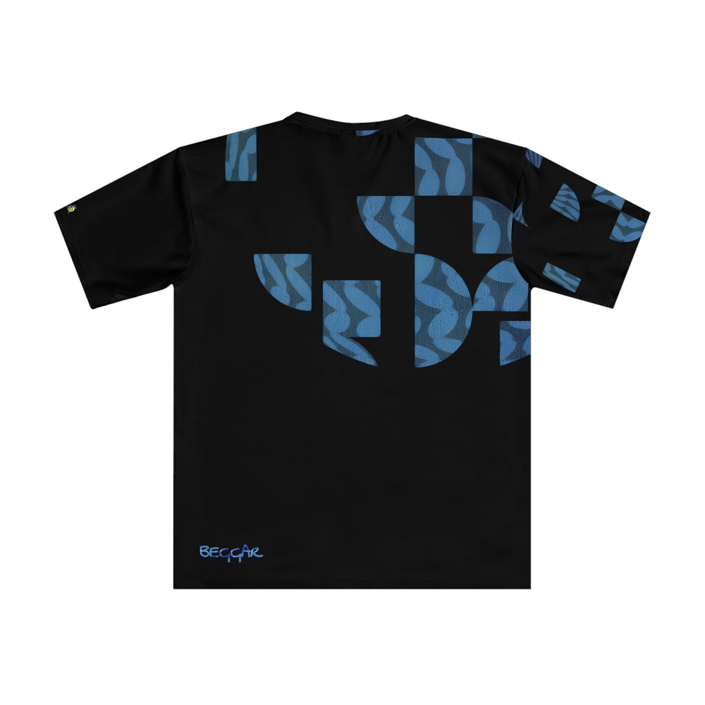 Stylish Men's Loose T-shirt with Abstract Blue Design | Comfortable Everyday Wear