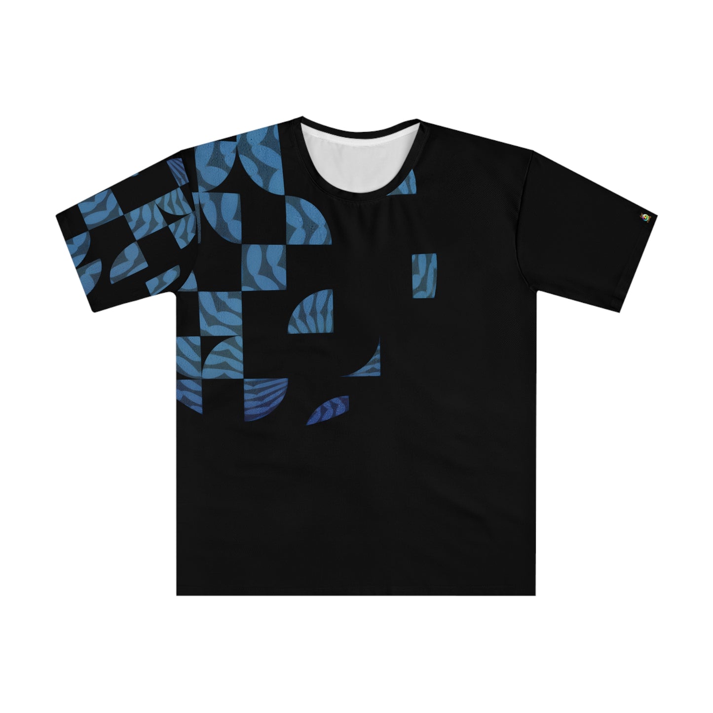 Stylish Men's Loose T-shirt with Abstract Blue Design | Comfortable Everyday Wear